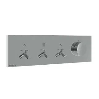 Treemme Watt Смеситель для душа термостат. встр., 3 потреб., внешняя часть, цвет: нержавеющая сталь RWIT2B90IS01