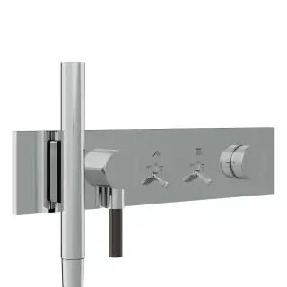 Treemme Watt Смеситель для душа термостатический встраиваемый, 2 потреб., внешняя часть, цвет:chrome RWIT2B91CC01