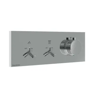 Treemme Watt Смеситель для душа термостат. встр., 2 потреб., внешняя часть, цвет: нержавеющая сталь RWIT2B86IS01