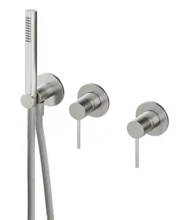 Treemme 40mm Смеситель для душа встраиваемый, 2 потребителя, внешняя часть, цвет: нержавеющая сталь RWIT13D9IS01