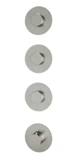 Treemme 22mm Смеситель для душа термостат. встр., 3 потреб., внешняя часть, цвет: нержавеющая сталь RWIT6075IS01