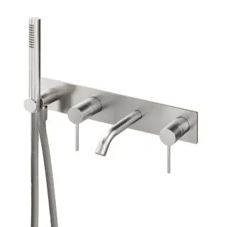 Treemme 40mm Смеситель для душа встраиваемый, 2 потребителя, внешняя часть, цвет: нержавеющая сталь RWIT13D7IS03