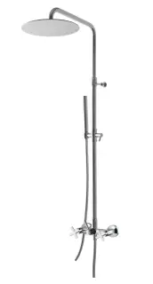 Treemme Line Душевая стойка: смеситель, ручной душ 1 вид струи, шланг, верхний душ, цвет: chrome IT1090CCXVZZ