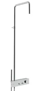 Treemme Watt Душевая стойка: термостат. смес., руч. и верх. душ 1 вид струи, цвет: нержавеющая сталь IT2B60ISWAZZ