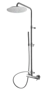Treemme Time-Time out Душевая стойка: смеситель, руч. душ 1 вид струи, шланг, верх. душ, цвет:chrome IT5160CCTMZZ
