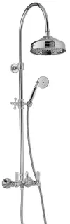 Treemme Old Italy Душевая стойка: смеситель, ручной душ 1 вид струи, шланг, верхний душ, цвет:chrome IT4490CCSOZZ