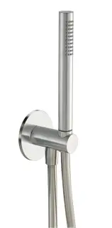 Treemme Showers Inox Душевой гарнитур: душевая лейка 1 вид струи, шланг, цвет: нержавеющая сталь RWIT2847IS20
