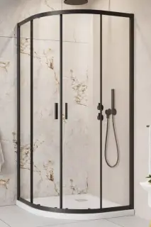 Radaway Alienta A Душевой уголок 80х90х190h см, универсальный, Easy Clean, цвет: black 10228080-54-01