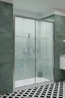 Radaway Premium Plus DWD Душевая дверь в нишу коричневая, Easy Clean 180х190h см, цвет: хром глянец 33373-01-08N