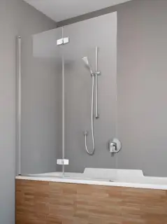 Radaway Fuenta New PND I Шторка на ванну складная 6 мм, Easy Clean 100х150h см, цвет: хром глянец 208210-01R