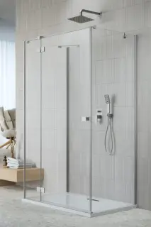 Radaway Essenza KDJ+S Душевая дверь, правая 6 мм, Easy Clean 80х200h см, цвет: brushed nickel 1385021-91-01R