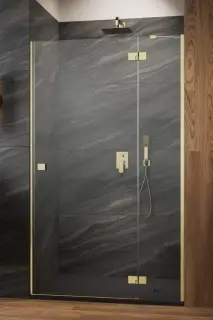 Radaway Essenza DWJ Душевая дверь в нишу, правая 6 мм, Easy Clean 90х200h см, цвет: brushed gold 1385013-99-01R