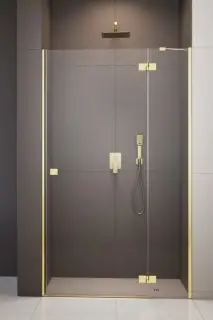 Radaway Essenza DWJ Душевая дверь в нишу, правая 6 мм, Easy Clean 100х200h см, цвет: gold 1385014-09-01R