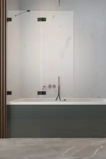 Radaway Essenza Pro PND II Шторка на ванну распашная 6 мм, Easy Clean 140х150h см, цвет: black 10102140-54-01R