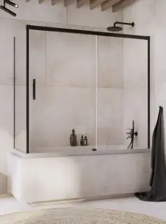 Radaway Idea PN S Боковая стенка, прозрачная 6 мм, Easy Clean 80х150h см, цвет: black 10005080-54-01R