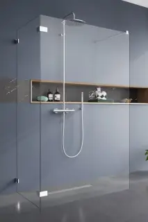 Radaway Euphoria Walk In W Фронтальная стенка прозр. 8 мм, Easy Clean 140х200h см, цвет: хром глянец 383176-01-01