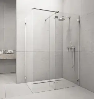 Radaway Euphoria Walk In W Боковая стенка, прозрачная 8 мм, Easy Clean 80х200h см, цвет: хром глянец 383120-01-01