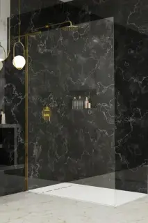 Radaway Modo SL II Душевое ограждение walk-in, прозрачное 8 мм, Easy Clean 65х200h см, цвет: gold 10319065-09-01L