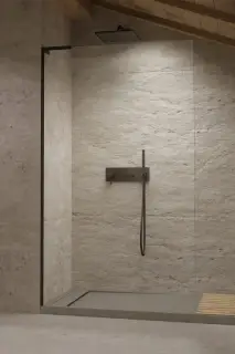 Radaway Modo SL II Душевое ограждение walk-in, прозрачное 8 мм, Easy Clean 100х200h см, цвет: black 10319104-54-01L