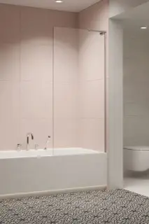 Radaway Modo SL PNJ II Шторка на ванну, прозрачная 8 мм, Easy Clean 80х150h см, цвет: хром глянцевый 10316080-01-01L