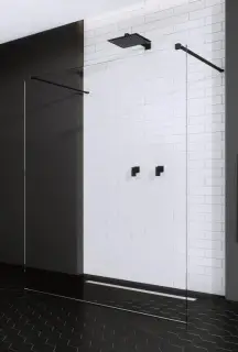 Radaway Modo X I Душевое ограждение walk-in, прозрачное 10 мм, Easy Clean 150х200h см, цвет: black 388354-54-01