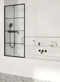 Radaway Modo New PNJ II Шторка на ванну, Factory 8 мм, Easy Clean 50х150h см, цвет: black 10006050-54-55