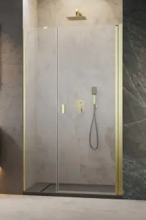 Radaway Nes DWS I Душевая дверь, левая, прозрачная 6 мм, Easy Clean 110х200h см, цвет: brushed gold 10028110-99-01L