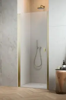 Radaway Nes DWJ I Душевая дверь в нишу, левая 6 мм, Easy Clean 80х200h см, цвет: brushed gold 10026080-99-01L