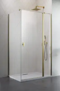 Radaway Nes KDJ II Душевая дверь, левая, прозрачная 5 мм, Easy Clean 90х200h см, цвет: brushed gold 10032090-99-01L