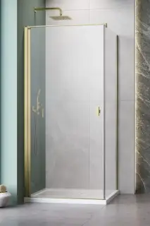 Radaway Nes KDJ I Душевая дверь, правая, прозрачная 6 мм, Easy Clean 90х200h см, цвет: brushed gold 10022090-99-01R