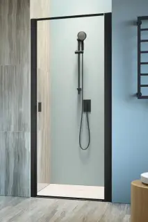 Radaway Nes 8 DWJ I Душевая дверь в нишу, правая, Frame 8 мм, Easy Clean 70х200h см, цвет: black 10076070-54-56R