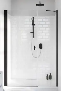 Radaway Nes DWS I Душевая дверь, левая, прозрачная 6 мм, Easy Clean 120х200h см, цвет: black 10028120-54-01L