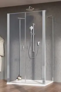 Radaway Nes DWD+2S Душевая дверь, прозрачная 6 мм, Easy Clean 100х200h см, цвет: хром глянцевый 10035100-01-01