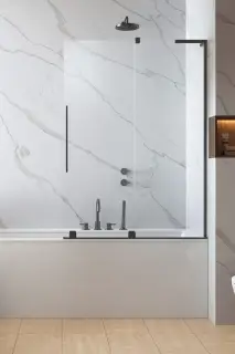 Radaway Furo SL PND II Шторка на ванну раздвижная, Easy Clean 58,8х150h см, цвет: brushed gunmetal 10309588-92-01L