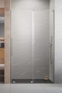 Radaway Furo DWJ Душевая дверь в нишу, левая 8 мм, Easy Clean 57,2х200h см, цвет: brushed nickel 10307572-91-01L