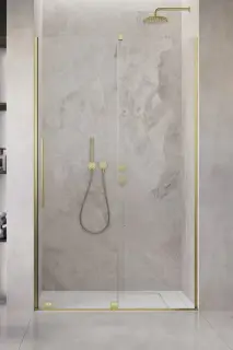 Radaway Furo DWJ Душевая дверь в нишу, правая 8 мм, Easy Clean 82,2х200h см, цвет: brushed gold 10107822-99-01R