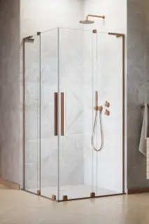Radaway Furo KDD Душевая дверь, правая 8 мм, Easy Clean 100х200h см, цвет: brushed copper 10305100-93-01R