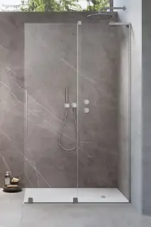 Radaway Furo Душевое ограждение walk-in 8 мм, Easy Clean 43,8х200h см, цвет: brushed nickel 10306438-91-01R