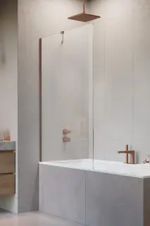 Radaway Modo New PNJ II Шторка на ванну, прозрачная, Easy Clean 50х150h см, цвет: brushed copper 10006050-93-01