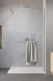 Radaway Modo New II Ограждение walk-in с полотенцедержателем 125х200h см, цвет: brushed nickel 389125-91-01W