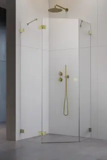 Radaway Essenza Pro PTJ Душевая дверь, правая 6 мм, Easy Clean 57х200h см, цвет: brushed gold 10100000-99-01R