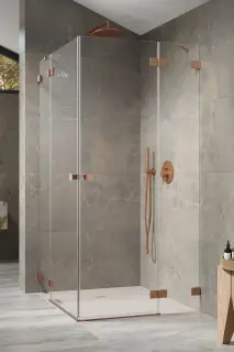 Radaway Essenza Pro KDD Душевая дверь, левая 6 мм, Easy Clean 100х200h см, цвет: brushed copper 10096100-93-01L