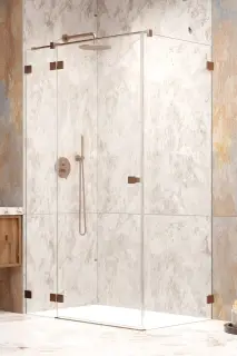 Radaway Essenza Pro KDJ Душевая дверь, правая 6 мм, Easy Clean 100х200h см, цвет: brushed copper 10097100-93-01R