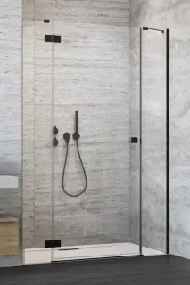 Radaway Essenza DWJS Душевая дверь в нишу, правая 6 мм, Easy Clean 140х200h см, цвет: black 1385033-54-01R