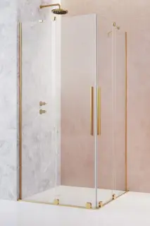 Radaway Furo KDD Душевая дверь, левая, прозрачная 8 мм, Easy Clean 120х200h см, цвет: gold 10105120-09-01L