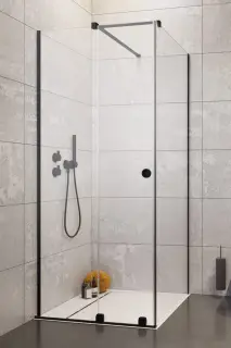 Radaway Furo KDJ RH Душевая дверь, левая, прозрачная 8 мм, Easy Clean 44,2х200h см, цвет: black 10104442-54-01LU