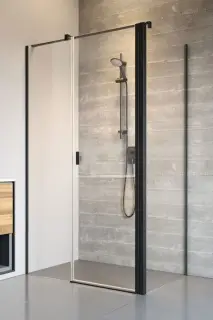 Radaway Nes 8 KDS II Душевая дверь, левая, прозрачная 8 мм, Easy Clean 90х200h см, цвет: black 10087090-54-01L