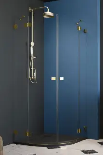 Radaway Essenza Pro PDD Душевая дверь, правая, прозрачная 6 мм, Easy Clean 90х200h см, цвет: gold 10095090-09-01R