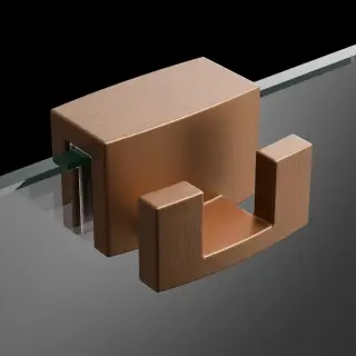 Radaway Вешалка для душевой перегородки, монтаж на стекло, цвет: медь брашированная WR-093