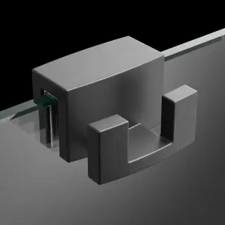 Radaway Вешалка для душевой перегородки, монтаж на стекло, цвет: оружейная сталь WR-092